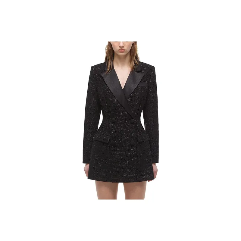 Self portrait Long Sleeved Dresses Women's Black-0