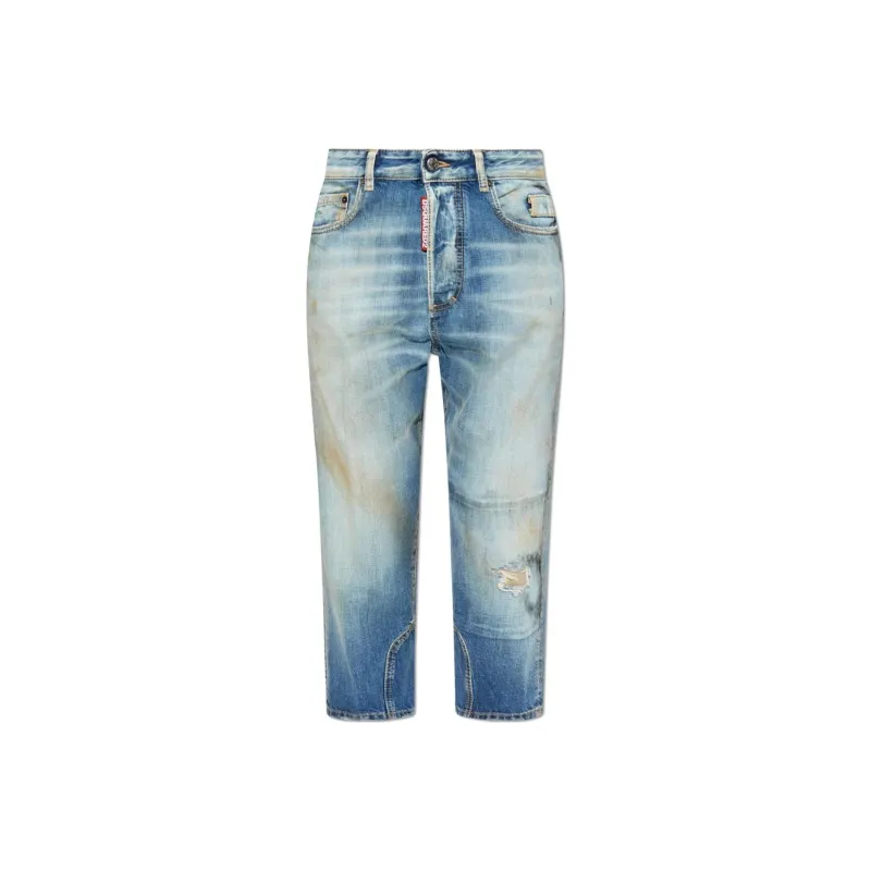 DSQUARED 2 Distressed Cropped Jeans-0