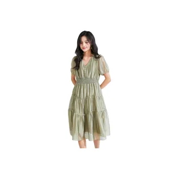 VILAN Short-Sleeved Dresses Women's Evening Primrose Green