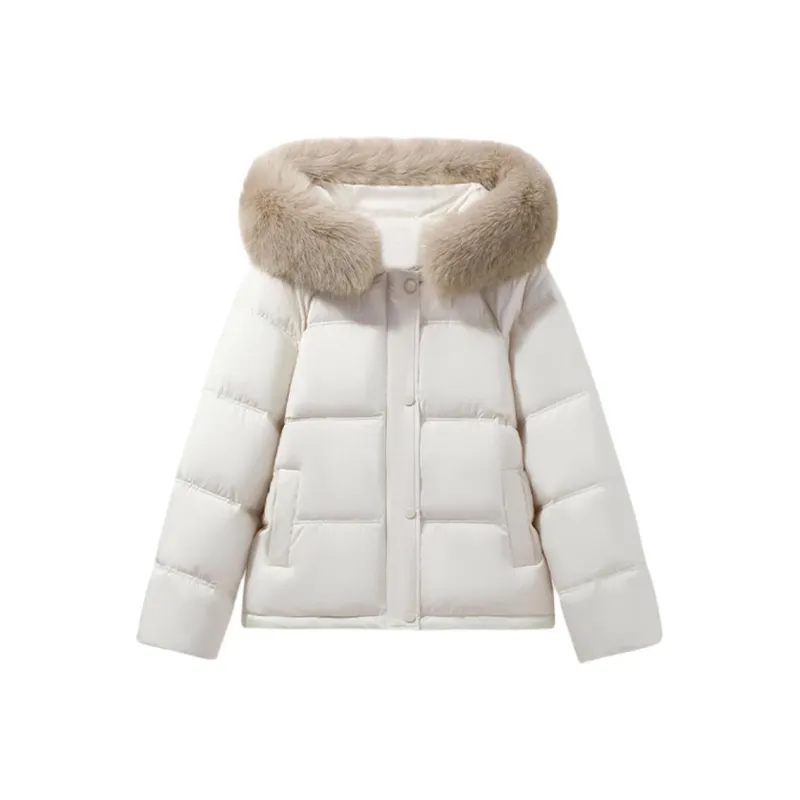 PAZZO Loose Fit Versatile Elegance Cropped Puffer Jacket Women's-2