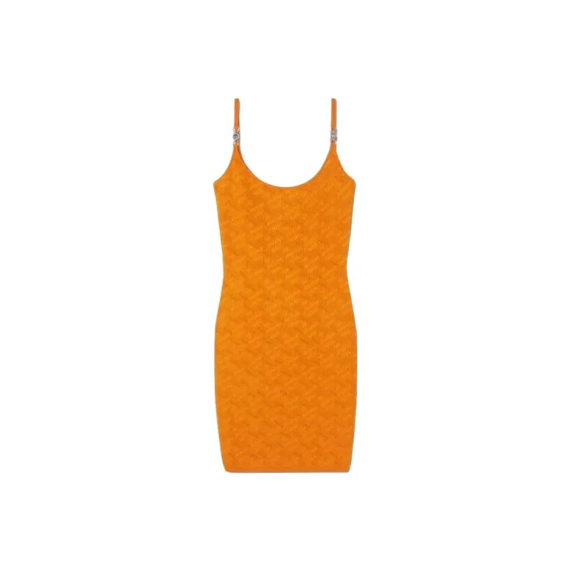 VERSACE VERSACE Slip Dresses Women's Orange-0