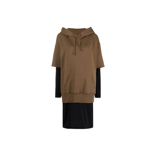 MM6 Maison Margiela Long Sleeved Dresses Women's Brown