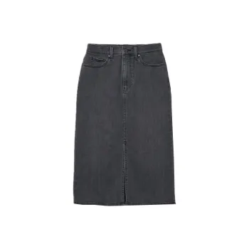 UNIQLO Denim Long Skirts Women's Sky Gray