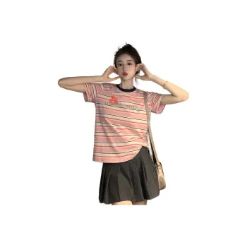 Dior Beauty T Shirts Women's Pink Stripes