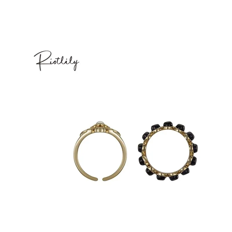 RiotLILY Elegant Vintage Refined Craft Elegant Elegance Fashion Trend Copper Alloy Rings Women's-1