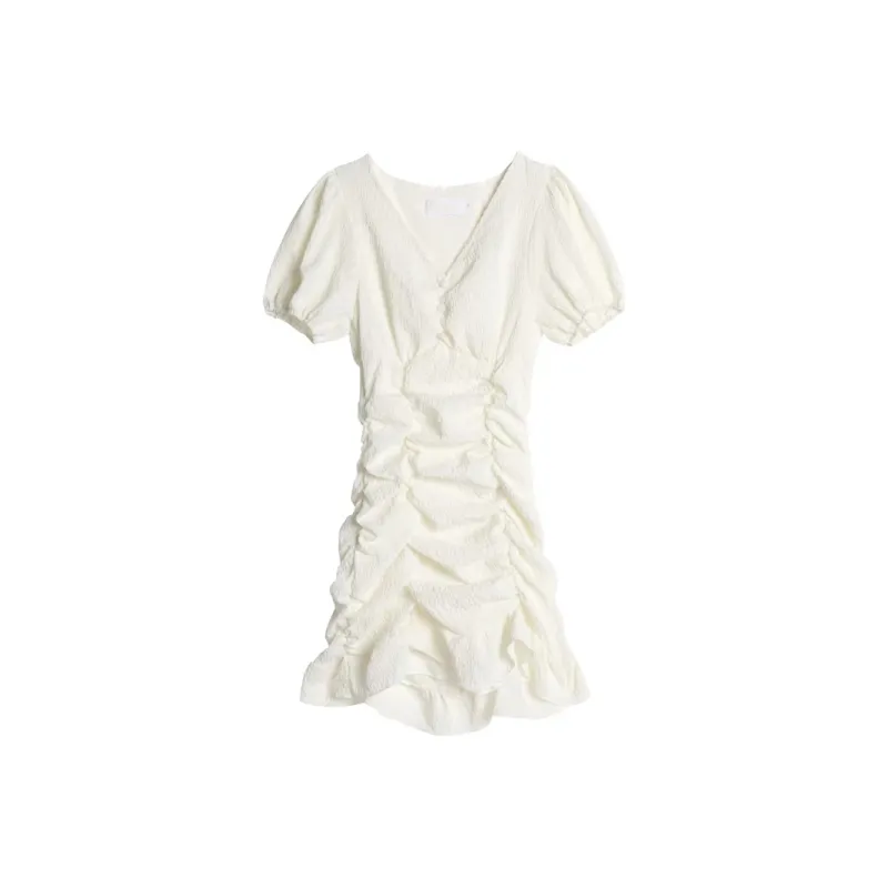 Incolore Short Sleeved Dresses Women's White-0