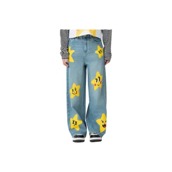 LALABOBO Jeans Women's Medium Blue White