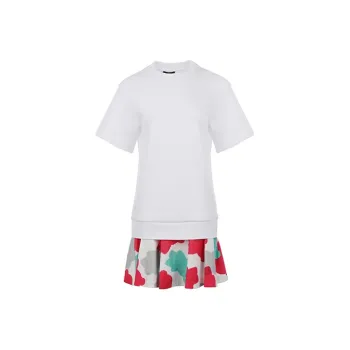 EMPORIO ARMANI SS22 Short Sleeved Dresses Women's White