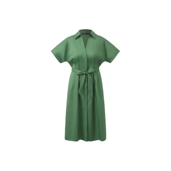 GOELIA Short Sleeved Dress Women's Forest Green