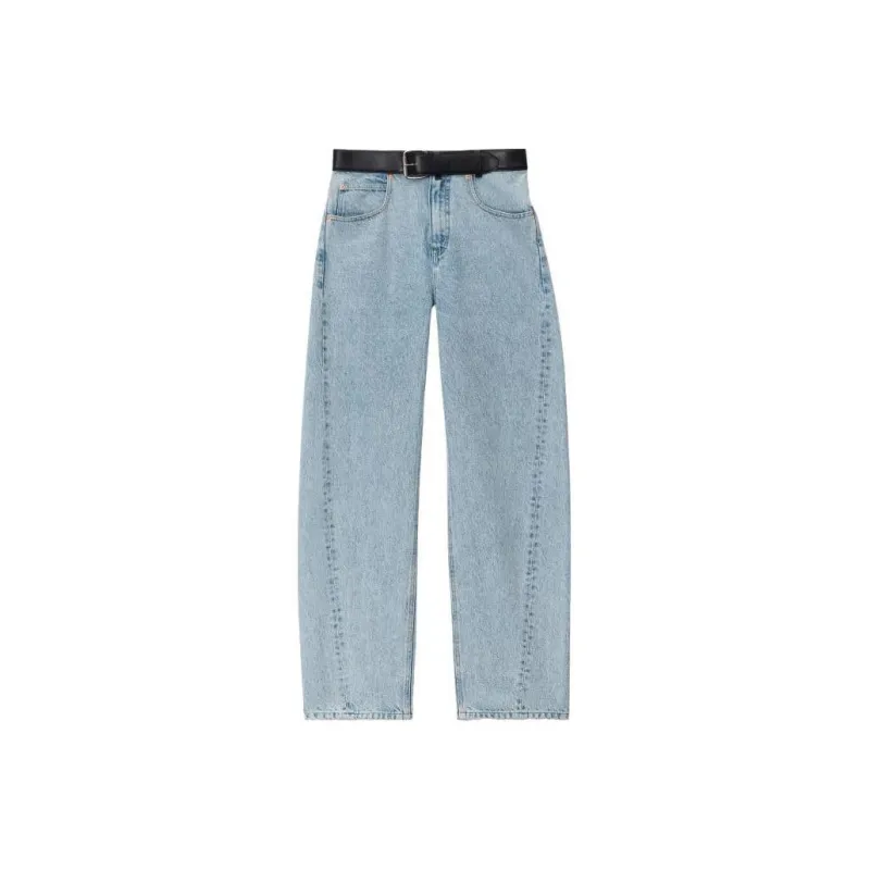 Alexander Wang Low Rise Belted Waist Balloon Jeans-0