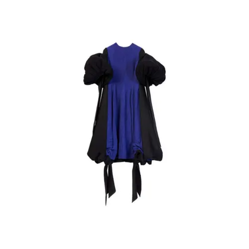 LOEWE Short Sleeved Dresses Women's Blue, Black, Multicolor