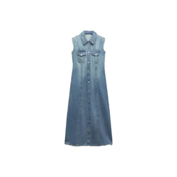 ZARA Sleeveless Dresses Women's Blue