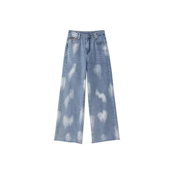 EOFO Straight Moderate Jeans Women's Light Blue