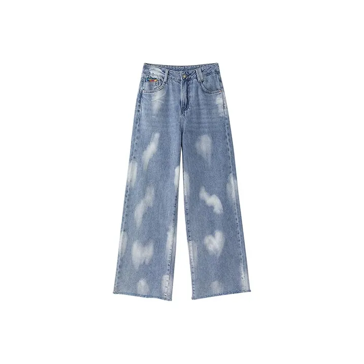 EOFO Straight Moderate Jeans Women's Light Blue-0