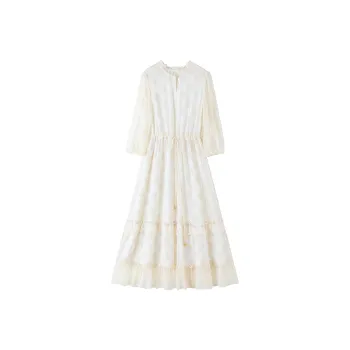To The West Long Sleeved Dresses Women's Beige