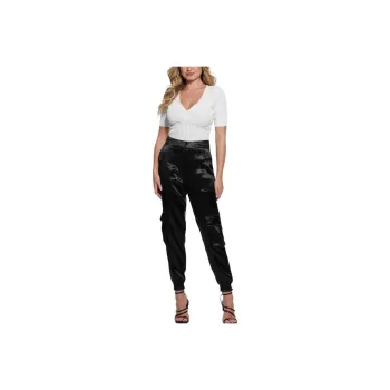 GUESS Eco Soundwave Satin Cargo Pants Cargo Pants Women's Black