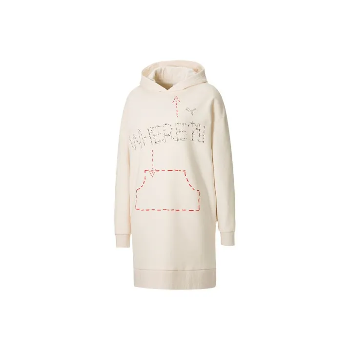 PUMA Long Sleeved Dresses Women's Eggnog-0