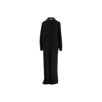 SAINT LAURENT Long-Sleeved Dresses Women's Black