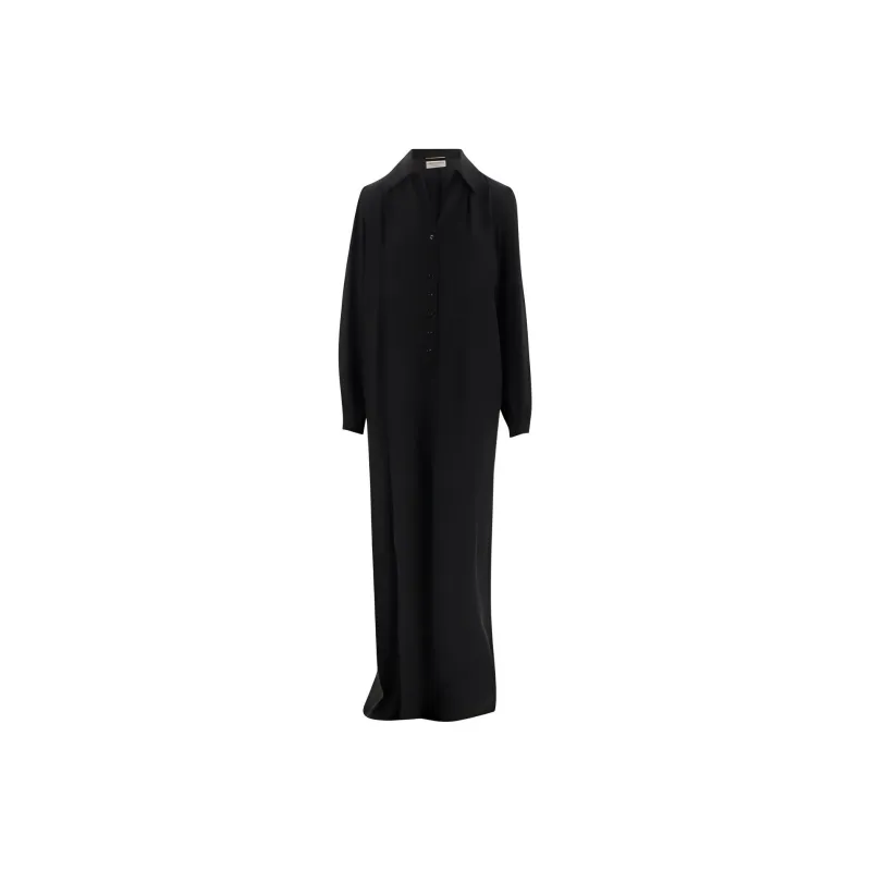 SAINT LAURENT Long Sleeved Dresses Women's Black-0