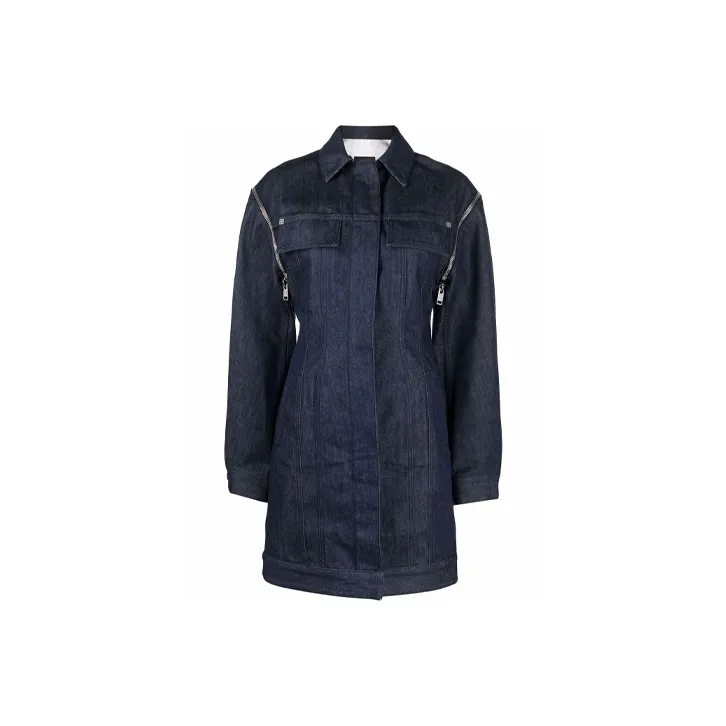 Givenchy Long-Sleeved Dresses Women's Blue-0