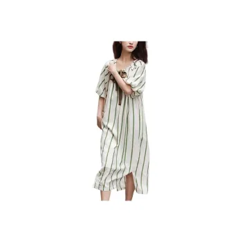 【dme】 Short Sleeved Dresses Women's Green