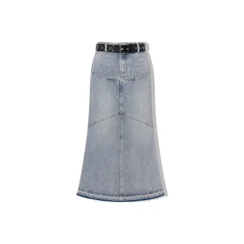 LA CRAWFISH Denim Long Skirts Women's