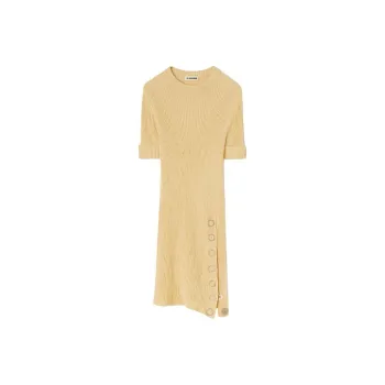 JIL SANDER Ribbed knit Short Tunic Dress