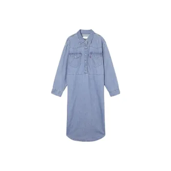 Ganni X Levis Long Sleeved Dresses Women's Blue