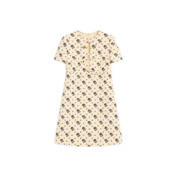 Valentino Crepe Couture Papier Floral Mini Dress