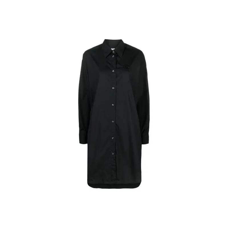 DIESEL Long-Sleeved Dresses Women's Black-0