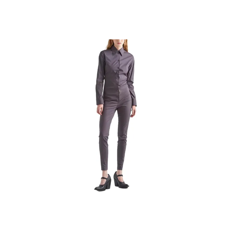 PRADA Long-Sleeved Buttoned Jumpsuit-0