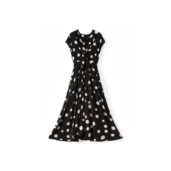 CHARM PICK Short Sleeved Dresses Women's Black