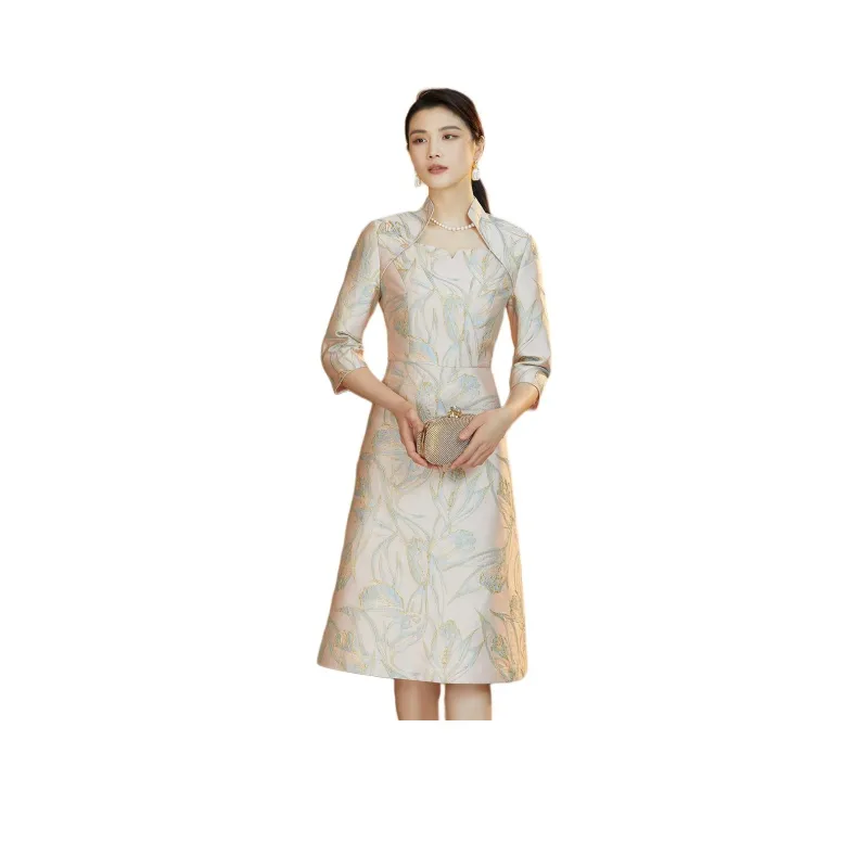 BBLLUUEE Long Sleeved Dress Women's Light Cherry Blossom Pink-0