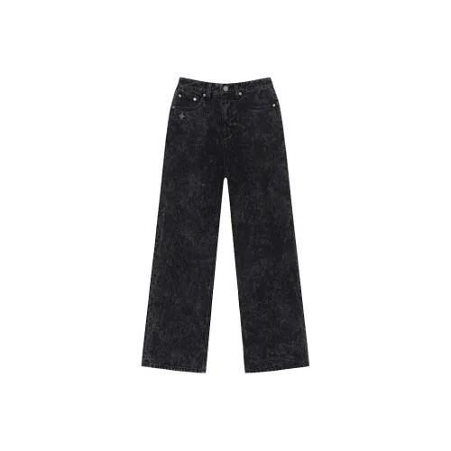 SMFK Jeans Women's Black Snowflake