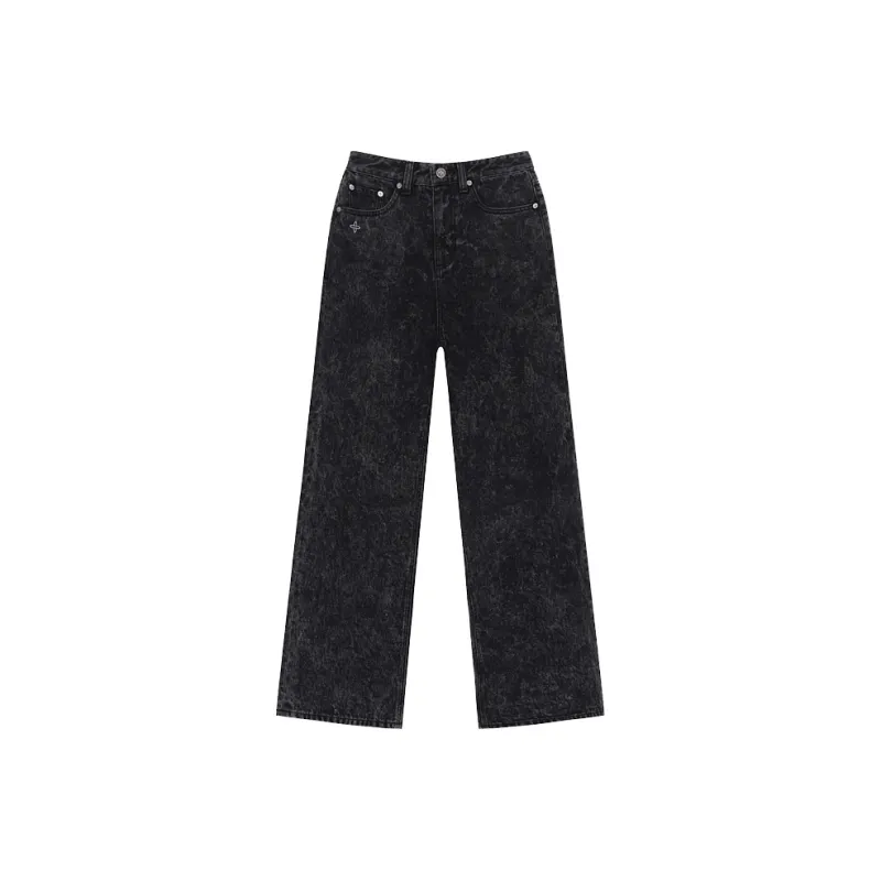 SMFK Jeans Women's Black Snowflake-0