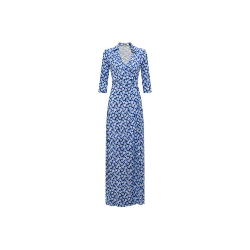 DVF Diane Von Furstenberg Eloise V-neck Maxi Dress-0