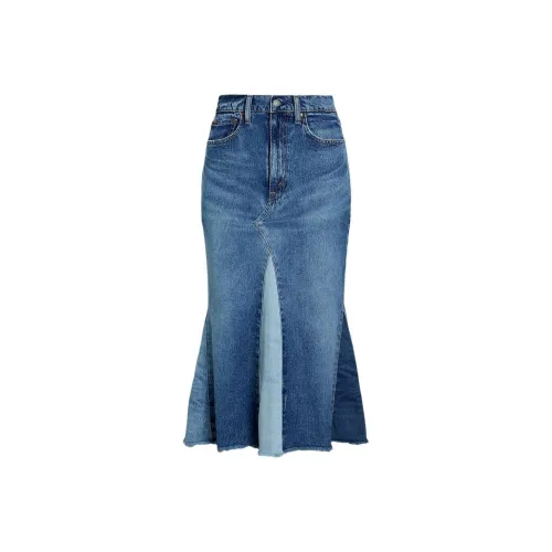 Polo Ralph Lauren Patchwork Denim Maxi Skirt