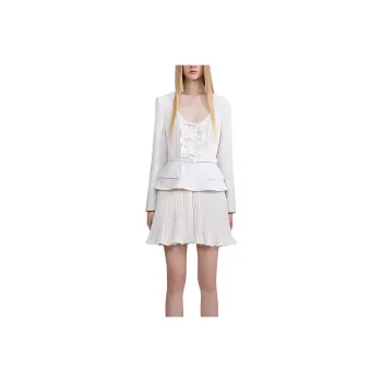 Self-portrait Long-Sleeved Dresses Women's Ivory White