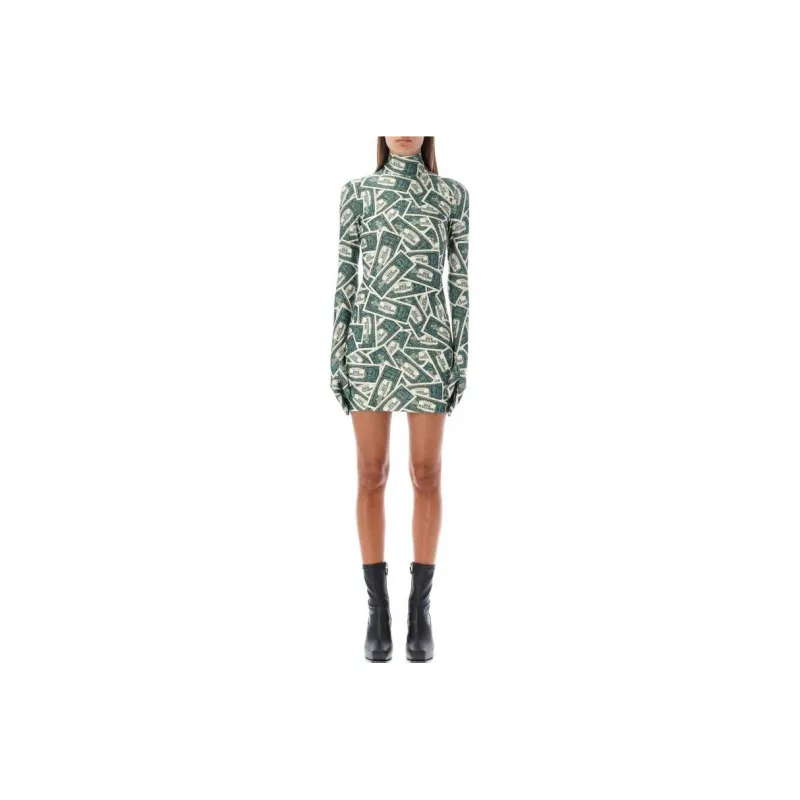 Vetements Long-Sleeved Dresses Women's Green-0