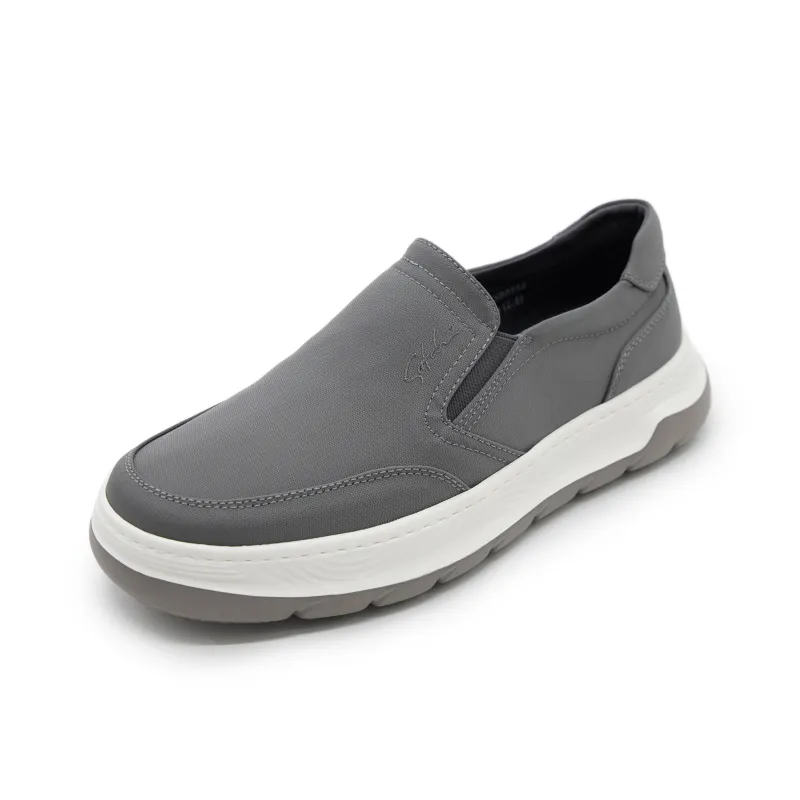 Satchi Anti Slip Wear Resistant Low Top Casual Shoes, Slip on Shoes, Slip on Men's Gray-4