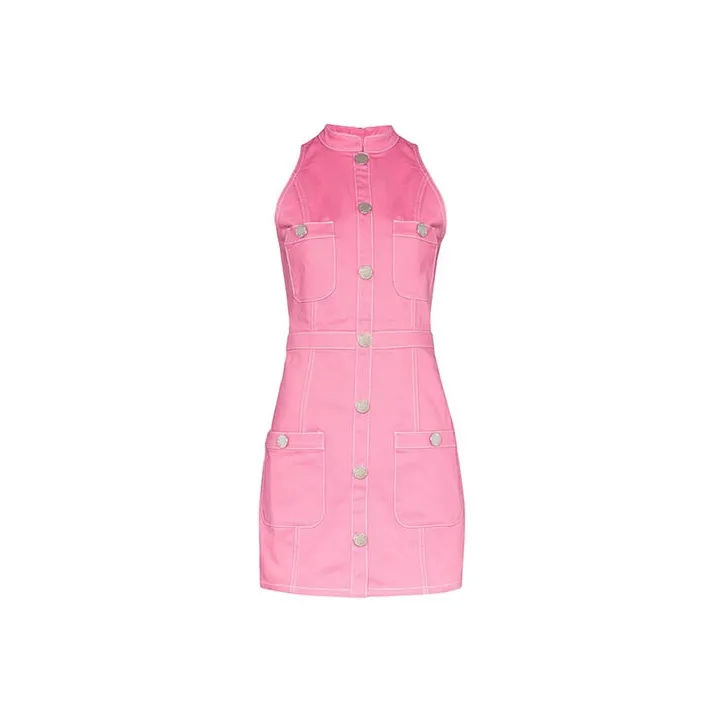BALMAIN Button Detail Sleeveless Dress-0