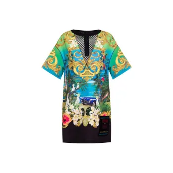 VERSACE Short Sleeved Dresses Women's Multicolor