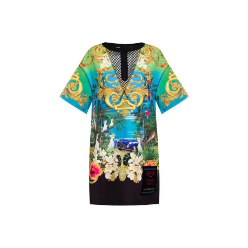 VERSACE Short Sleeved Dresses Women's Multicolor