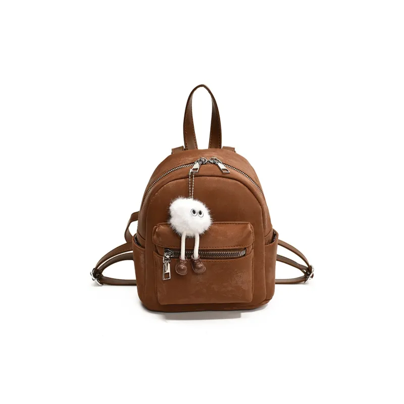 Yalu PU Backpack Women's White/Silver/Black/Pink/Coffee-34