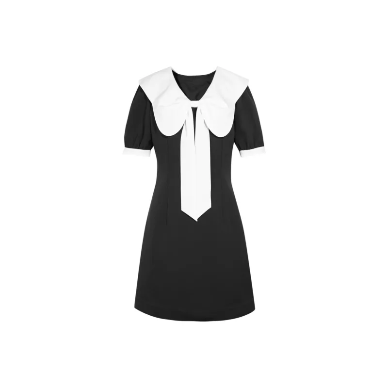 3COLOUR Short-Sleeved Dresses Women's Black White-0