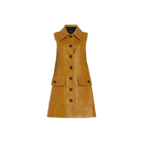 COACH Sleeveless Dresses Women's Dark Brown