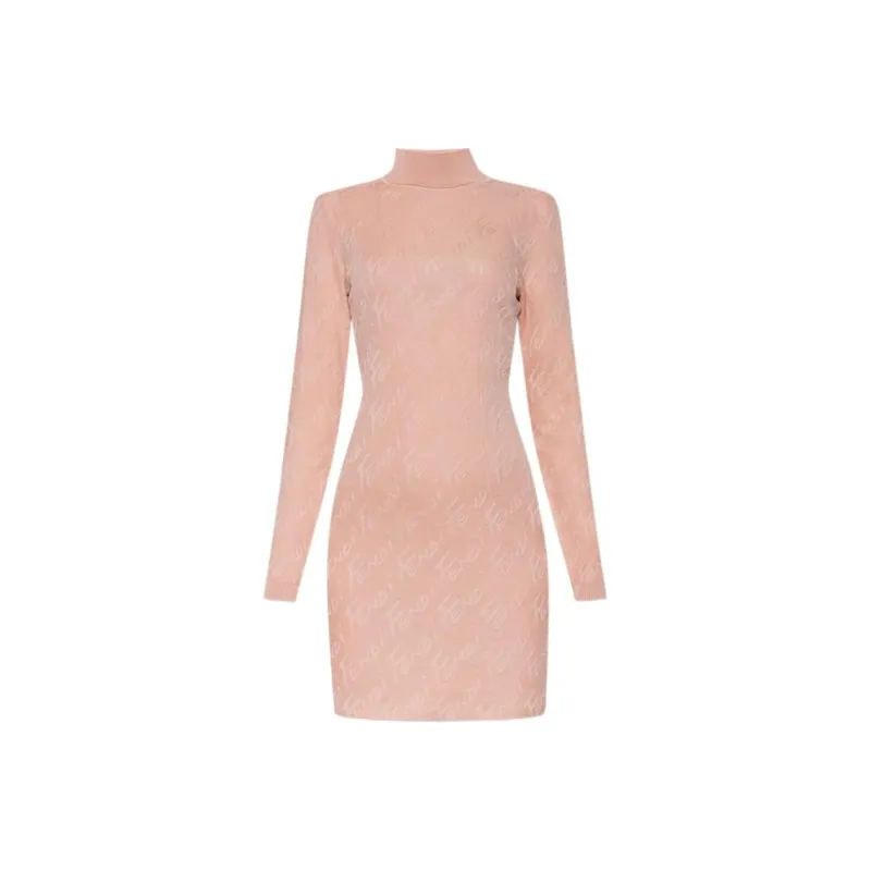 FENDI Long Sleeved Dress Women's Pink-0