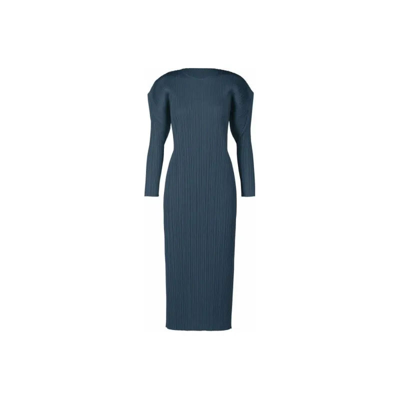 PLEATS PLEASE ISSEY MIYAKE Long-Sleeved Dresses Women's Blue-0