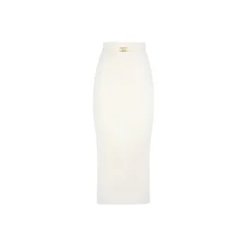 FENDI SS22 Knit Long Skirts Women's White