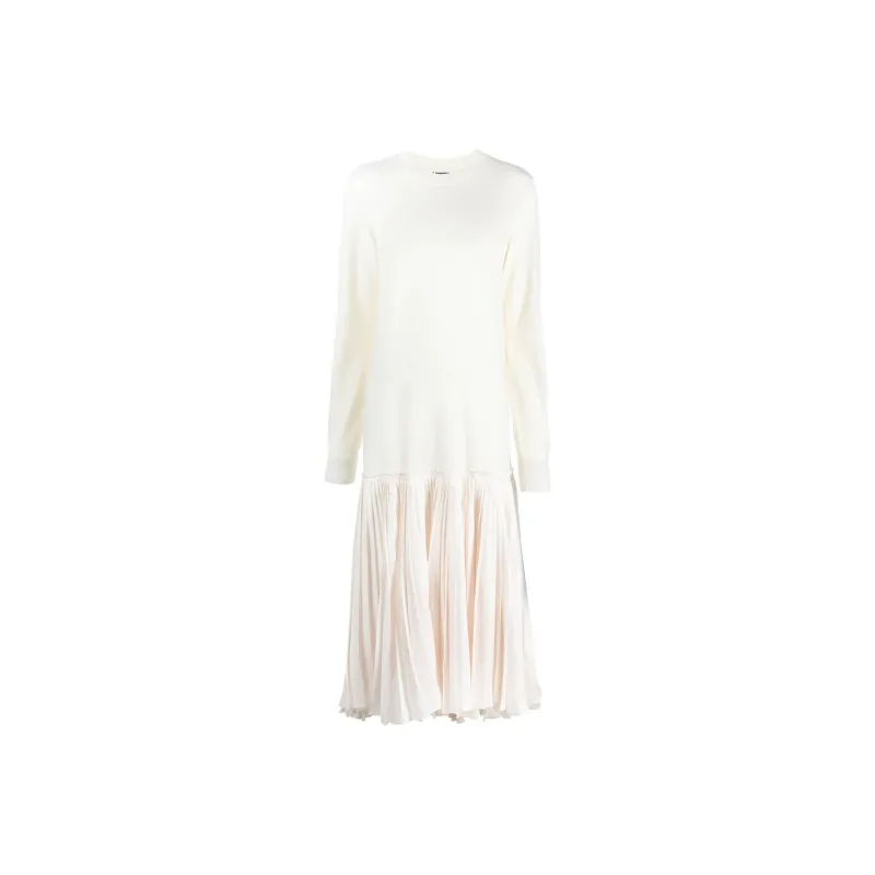 JIL SANDER Long-Sleeved Dresses Women's White-0